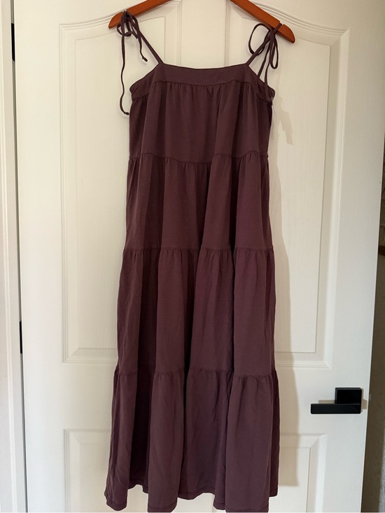 American Eagle Outfitters Dresses & Skirts - American Eagle Outfitters Plum Tie-Shoulder Tiered Maxi Dress